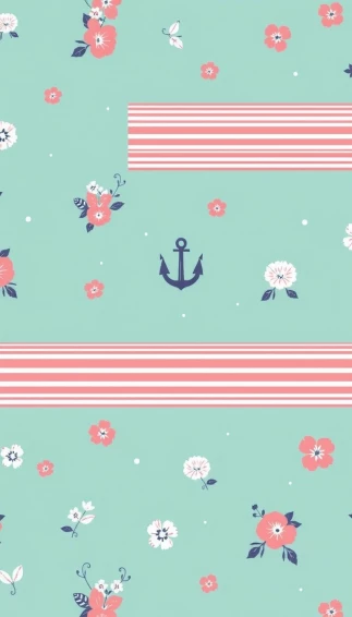 Preppy Teal Wallpaper