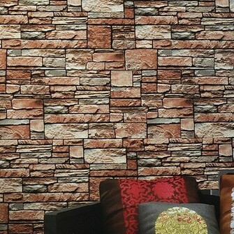 3d Faux Brick Stone Wallpaper 53m 10m Classical Vinyl