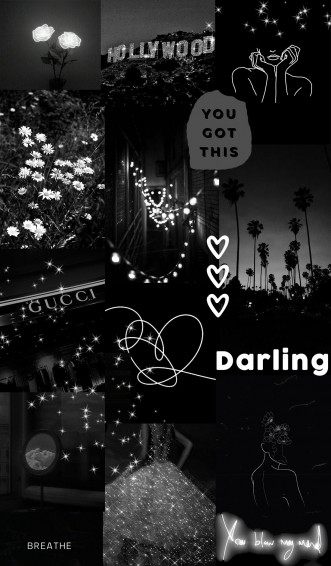 Black Collage Wallpaper Glitter Fab Mood