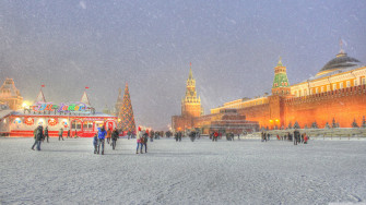Red Square Moscow Russia Winter Holidays Ultra HD Desktop