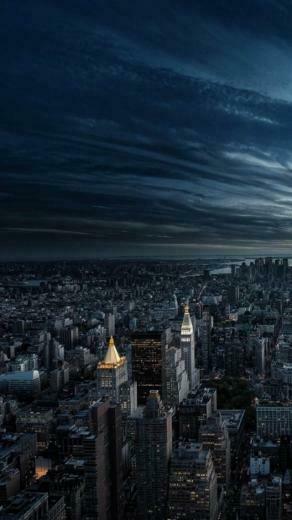 City Aerial Night iPhone Wallpaper Tags