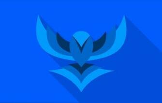 Wallpaper Flat Bird Blue Wings Vector Minimalism