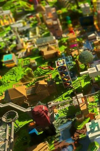 Minecraft Tiltshift Wallpaper
