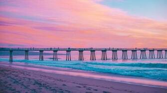 Hermosa Beach Pier California United States Wave