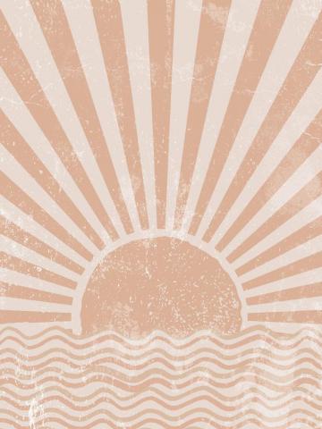 Sun Art Abstract Wall Sunshine Print Rise