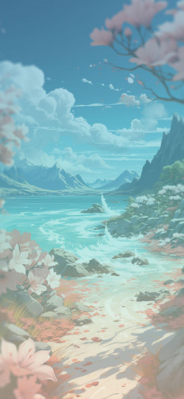 Sea Bay In The Mountains Summer Wallpaper