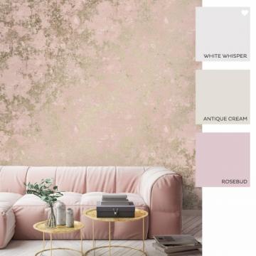 Geneva Metallic Wallpaper In Pink Gold I Love