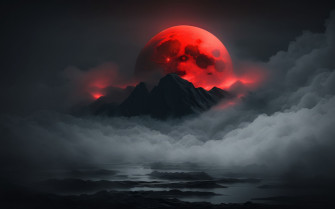 Red Moon 4k Wallpaper