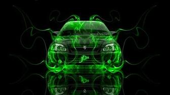 Honda Civic Jdm Fire Abstract Car El Tony