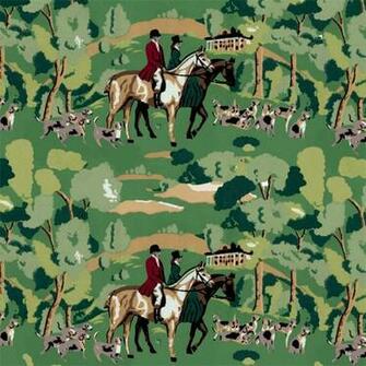 Fox Hunting Vintage Wallpaper Arw009 Astek Retro