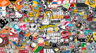 Stickers Style Wallpaper Resolution HD 4k Image