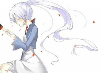 Hair Petals Ponytail Rwby Weiss Schnee White Wallpaper Background