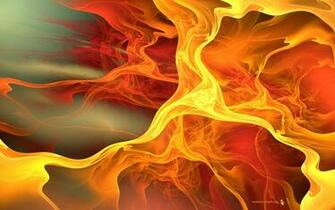 Abstract 3d Art Fire Orange