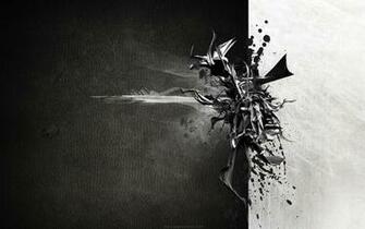 Abstract Black White Wallpaper