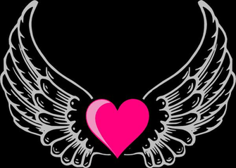 Wings N Pink Heart Clip Art