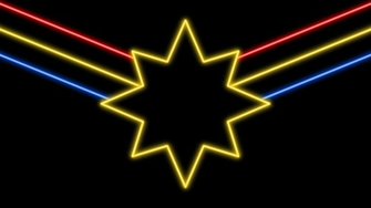 Captain Marvel Carol Danvers Neon Symbol Wp By Morganrlewis On