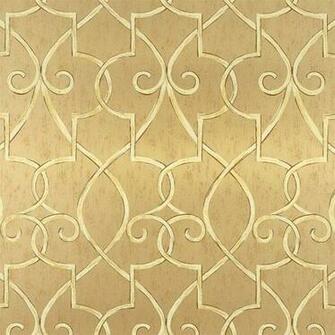 Hampton Lattice Wallpaper In Metallic Gold All