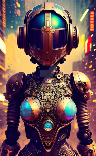 Dieselpunk Robot Smartphone Wallpaper By Zamonelli
