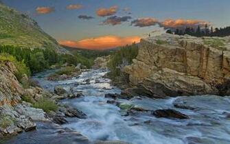 Many Glacier Sunset Montana HD Wallpaper