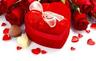 Wallpaper Gift Heart Chocolate Roses Bouquet Candy