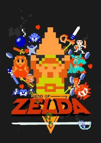 Classic Bit Game The Legend Of Zelda Video Poster Retro