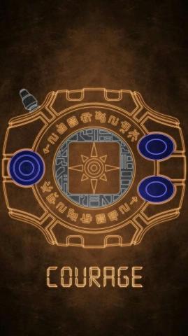 Digivice Crest Of Courage Digimon Wallpaper Digital