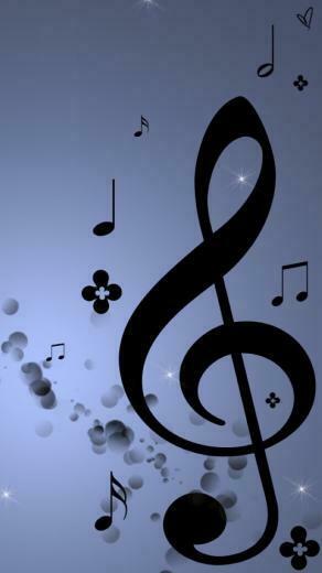 Blue Purple Music Note Background More iPhone Wallpaper