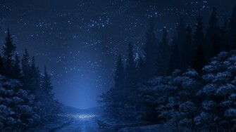 Winter Night Sky Mac Wallpaper