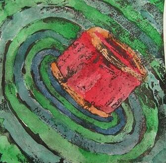 Art Room Watercolor Ink Resist With Tempera Paint