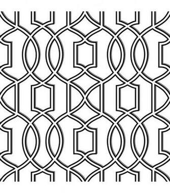 Wallpops Nuwallpaper Blk White Uptown Trellis Peel Stick