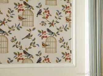 Vintage Charm Blue Bird Cage Wallpaper Uk