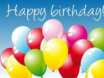 Illustration Of Balloons With Happy BirtHDay Size