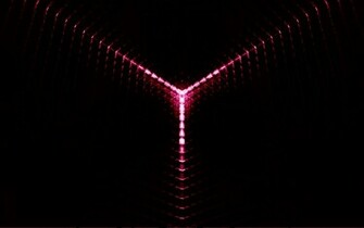 Red Neon Lights Wallpaper Stock Photos