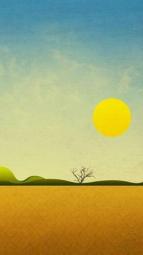 iPhone Wallpaper HD Sun Painting