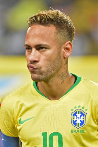 Brazil S Forward Neymar Stands On The Pitch Prior To Friendly