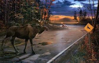 Wallpaper Elk Machine Sign Desktop In The