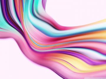 Colorful Abstract Wave White Background Design Ultra HD Desktop