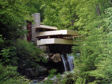 Pennsylvania Fallingwater Frank Lloyd Wright Buildings Wallpaper