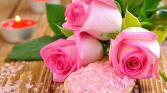 Rose And Candle Wallpaper HD Desktop