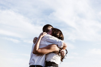 Couple Hugging Wallpaper