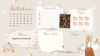 Customizable Autumn Desktop Wallpaper Templates