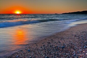 Wallpaper Background Sunset Agawa Bay Lake Superior Provincial