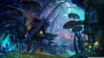 Mushroom Fantasy Art Rare Gallery HD Wallpaper