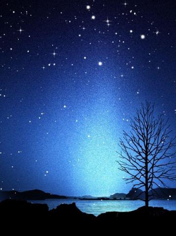 Hand Painted Realistic Beautiful Starry Background Watercolor