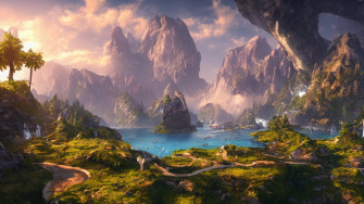 Prompthunt Perfect World Very Beautiful Scenery HD
