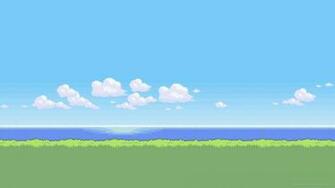 Clean Pixel Landscape Wallpaper