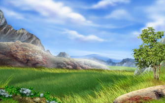 Meadow In The Mountains Wallpaper