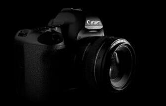 Wallpaper The Camera Black Background Canon 5d Markii
