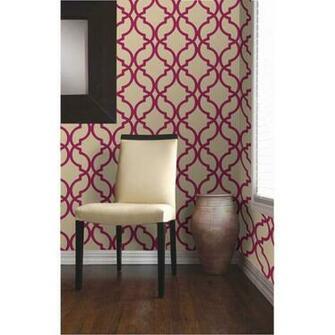 Dl30618 Red Moroccan Trellis Harira Decorline Wallpaper