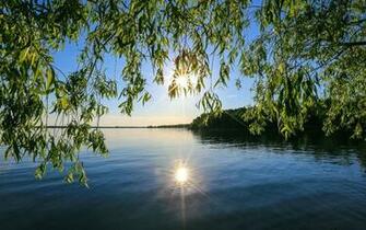 Sun Light Reflecting In The Lake Wallpaper Nature